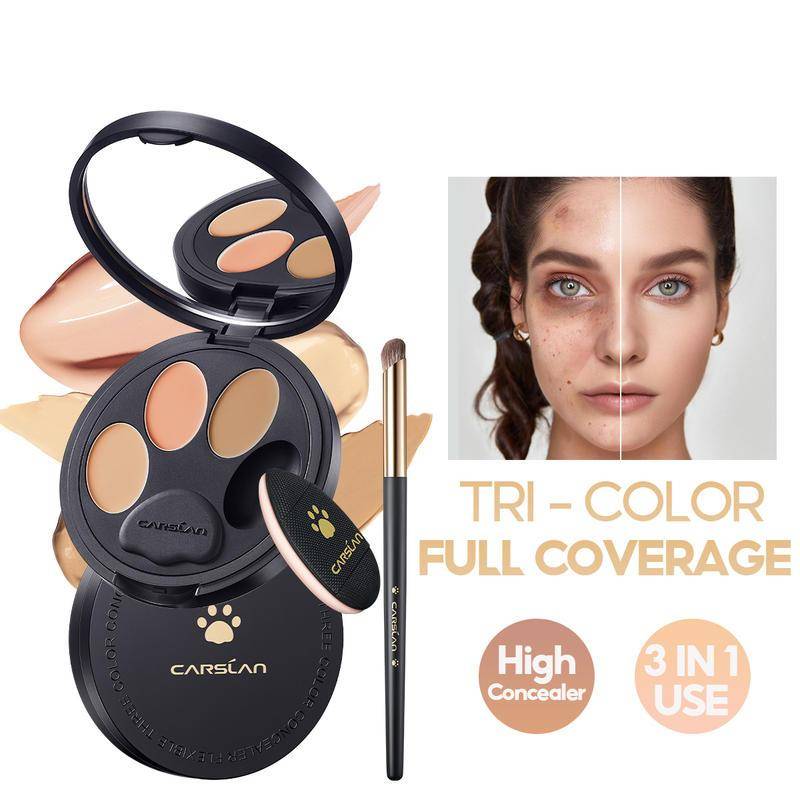 Tri-Color Concealer for Dark Circles Makeup Products 