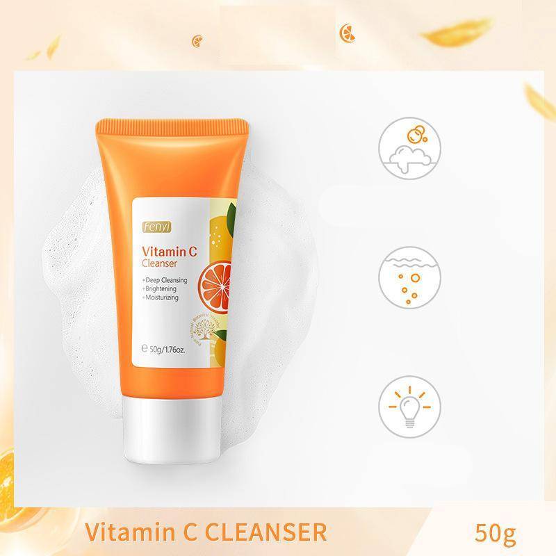 Vitamin C Facial Cleanser Skincare Face Wash Foam Face Skin Care Products 